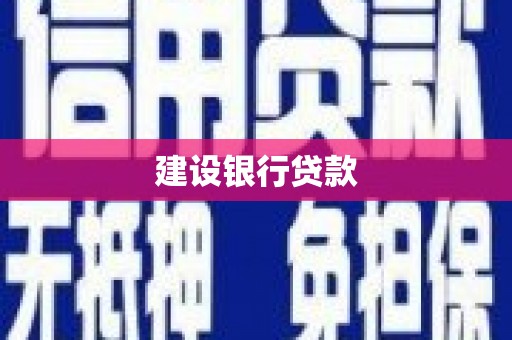 柘城建设银行贷款