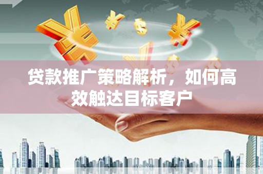 柘城贷款推广策略解析，如何高效触达目标客户