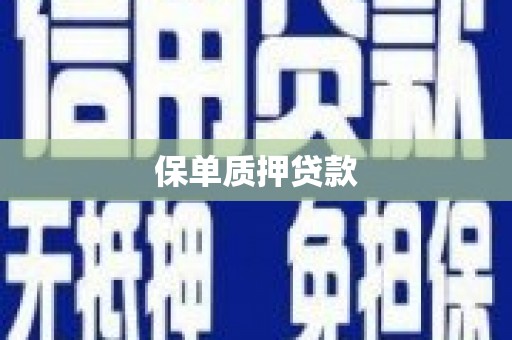 柘城保单质押贷款