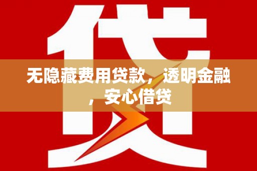 柘城无隐藏费用贷款，透明金融，安心借贷