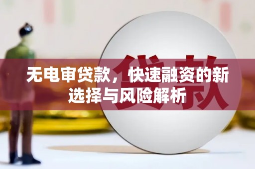 柘城无电审贷款，快速融资的新选择与风险解析
