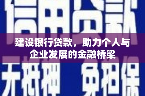 柘城建设银行贷款，助力个人与企业发展的金融桥梁