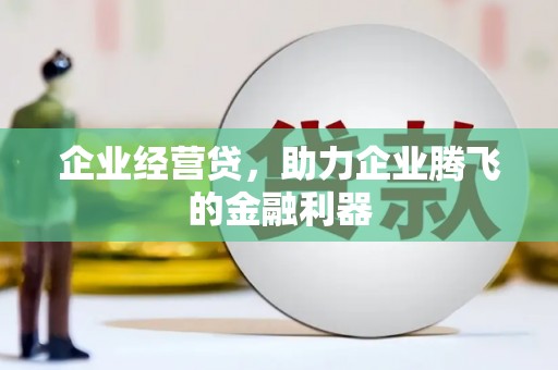 柘城企业经营贷，助力企业腾飞的金融利器