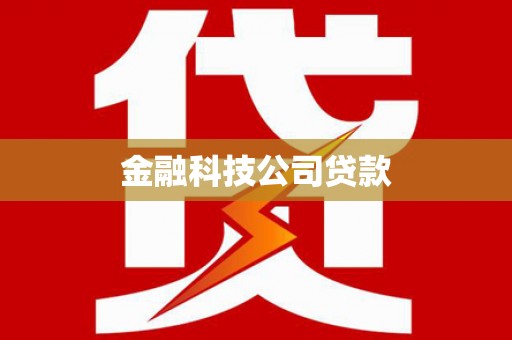 柘城金融科技公司贷款