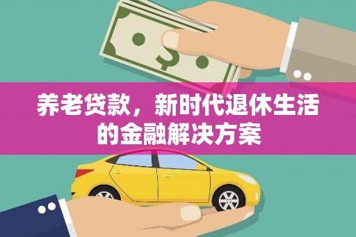 柘城养老贷款，新时代退休生活的金融解决方案