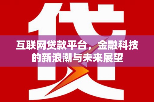 柘城互联网贷款平台，金融科技的新浪潮与未来展望