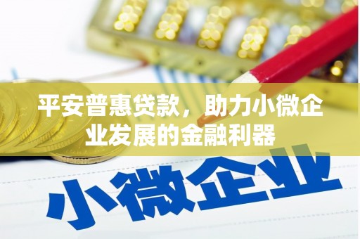 柘城平安普惠贷款，助力小微企业发展的金融利器