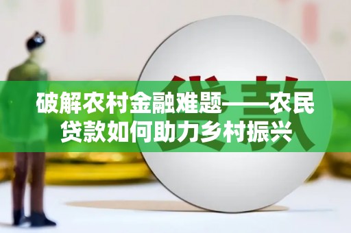 柘城破解农村金融难题——农民贷款如何助力乡村振兴