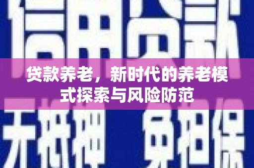 柘城贷款养老，新时代的养老模式探索与风险防范